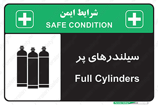 تابلوی ایمنی سیلندرهای پر – طرح 10066