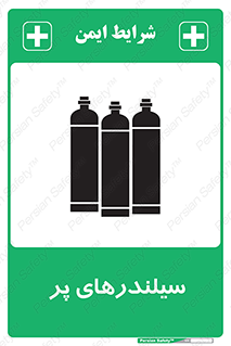 تابلوی ایمنی سیلندرهای پر – طرح 10066