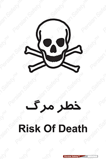 Safety sign: Risk Of Death – design 10076