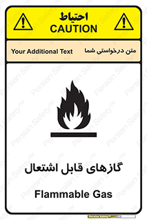 تابلوی ایمنی گازهای قابل اشتعال – طرح 10120