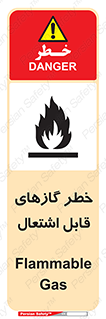 تابلوی ایمنی خطر گازهای قابل اشتعال – طرح 10121