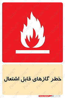 تابلوی ایمنی خطر گازهای قابل اشتعال – طرح 10121