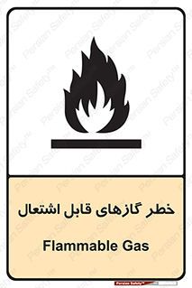 تابلوی ایمنی خطر گازهای قابل اشتعال – طرح 10121