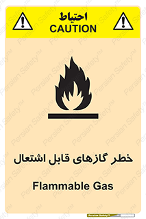 تابلوی ایمنی خطر گازهای قابل اشتعال – طرح 10121