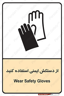 Safety sign: Wear Safety Gloves – design 10127