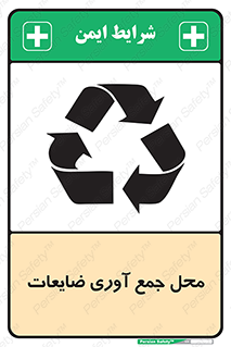 تابلوی ایمنی محل جمع آوری ضایعات – طرح 10138