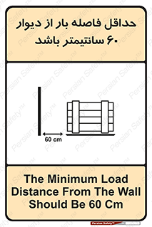 تابلوی ایمنی حداقل فاصله بار از دیوار 60 سانتیمتر باشد – طرح 10194
