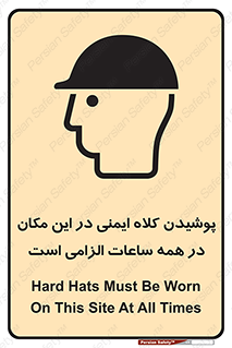 Safety sign: Hard Hats Must Be Worn On This Site At All Times – design 10208
