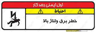 Safety sign: Risk Of High Voltage Electricity – design 10293