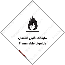 تابلوی ایمنی مایعات قابل اشتعال – طرح 10294