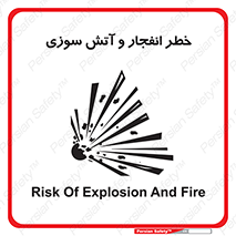 Safety sign: Risk Of Explosion And Fire – design 10350