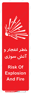 Safety sign: Risk Of Explosion And Fire – design 10350