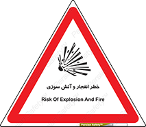 Safety sign: Risk Of Explosion And Fire – design 10350