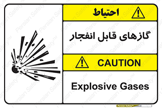 Safety sign: Explosive Gases – design 10384