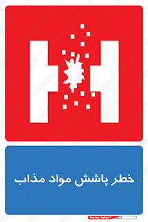 تابلوی ایمنی خطر پاشش مواد مذاب – طرح 10410