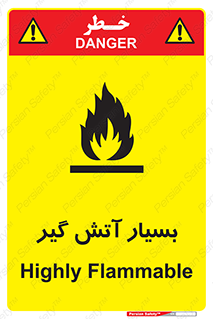 تابلوی ایمنی بسیار آتش گیر – طرح 10500