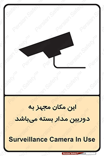Safety sign: Surveillance Camera In Use – design 10579