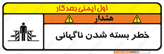 تابلوی ایمنی خطر بسته شدن ناگهانی – طرح 10598