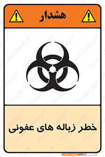 تابلوی ایمنی خطر زباله های عفونی – طرح 10600