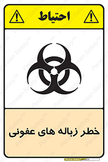 تابلوی ایمنی خطر زباله های عفونی – طرح 10600