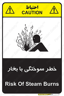 Safety sign: Risk Of Steam Burns – design 10601