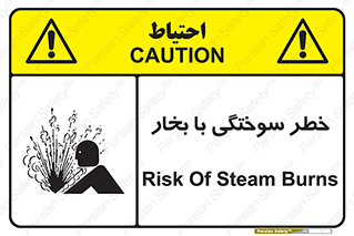 Safety sign: Risk Of Steam Burns – design 10601