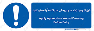 Apply , Appropriate , Wound , Dressing , Entry , آسیب , جراحت , ببندید , 