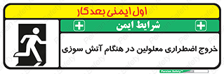 تابلوی ایمنی خروج اضطراری معلولین در هنگام آتش سوزی – طرح 10689