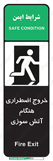 تابلوی ایمنی خروج اضطراری هنگام آتش سوزی – طرح 10691