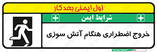 تابلوی ایمنی خروج اضطراری هنگام آتش سوزی – طرح 10691