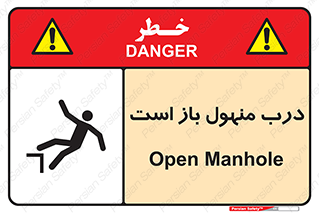 Safety sign: Open Manhole – design 10753