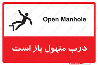 Safety sign: Open Manhole – design 10753