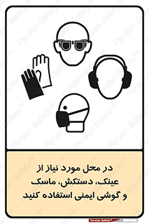 Eye , Hand , Respiratory , Ear , Protection , تجهیزات ایمنی , مکان , 