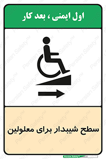 تابلوی ایمنی سطح شیبدار برای معلولین – طرح 10980