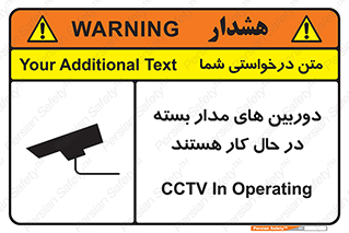 Safety sign: CCTV In Operating – design 10996
