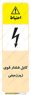 Safety sign: High Voltage Cables Underground – design 11011