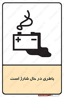 Safety sign: Battery Charging In Progress – design 11018