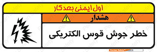 تابلوی ایمنی خطر جوش قوس الکتریکی – طرح 11023