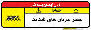 Safety sign: Risk Of Strong Currents – design 11075