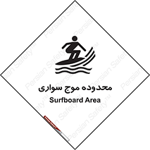 Safety sign: Surfboard Area – design 11081