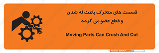 Safety sign: Moving Parts Can Crush And Cut – design 11137