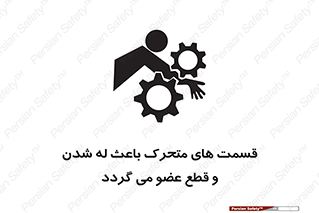 Safety sign: Moving Parts Can Crush And Cut – design 11137