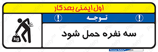 تابلوی ایمنی سه نفره حمل شود – طرح 11154