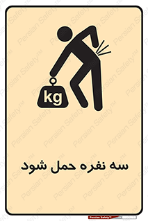 تابلوی ایمنی سه نفره حمل شود – طرح 11154