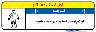 تابلوی ایمنی لوازم ایمنی اسکیت پوشیده شود – طرح 11214