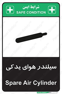 تابلوی ایمنی سیلندر هوای یدکی – طرح 11232