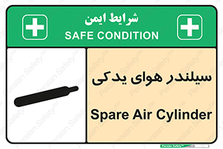 تابلوی ایمنی سیلندر هوای یدکی – طرح 11232
