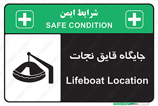 Safety sign: Lifeboat Location – design 11257