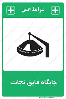 Safety sign: Lifeboat Location – design 11257