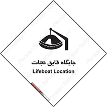 تابلوی ایمنی جایگاه قایق نجات – طرح 11257